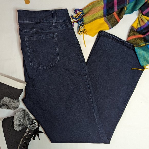 W62 Denim - W62 Signature Fit Boot Cut Denim Blue Jeans Plus Size 16